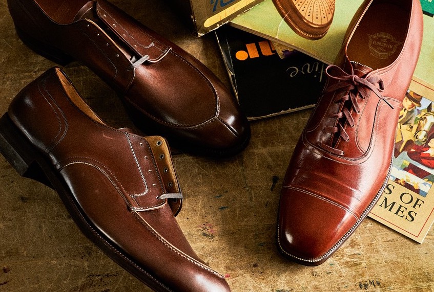 【限定品人気】50s vintage レザーシューズ　ウイングチップ 靴