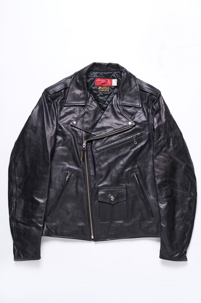 定価12万 MASTERPELLE レザー ダブル ライダース モーターサイクル-