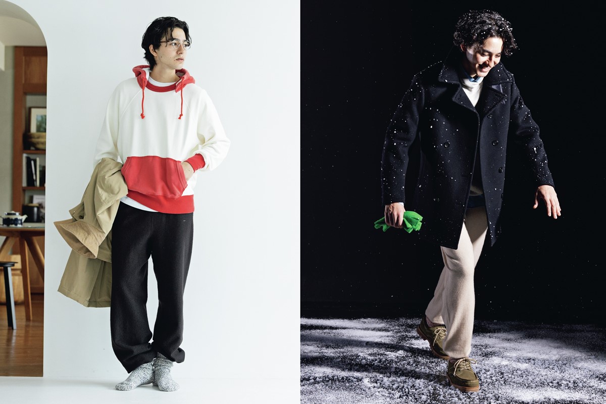 この冬買うべきは、主役になるピーコートとアウターの影の立役者インナースウェット、この２つ。