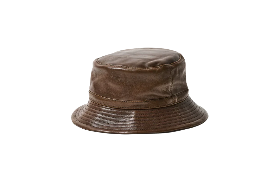 BRUNEL & CO. HATMAKERS × 新喜皮革 × モヒカン小川　茶芯馬革バケットハット