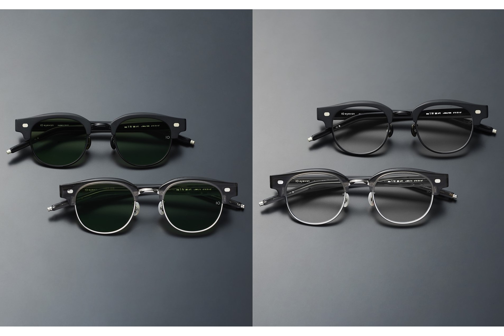 10eyevan no.1 IV(47) INK × Lacquer Black 1月31日より、10 eyevan no.1 Ⅳ BR フラッグシップストア限定カラー