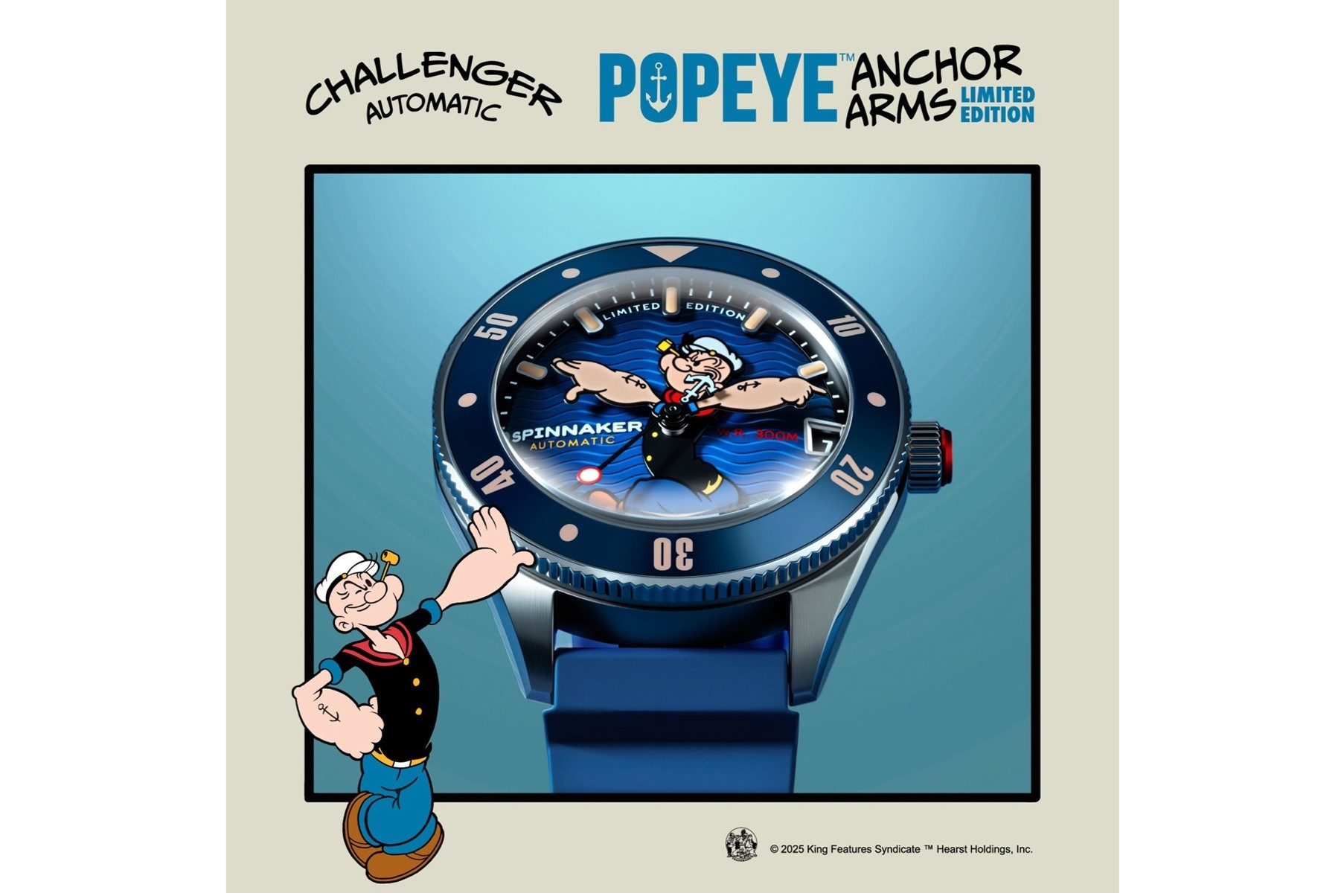 話題となったポパイの“剛腕時計”が、スーパードームのバブルレンズ仕様