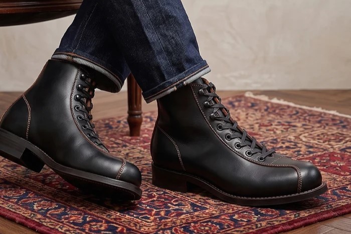 別注【Lightning × The 2 Monkeys】RANDONNÈE（ランドネ） 茶芯 leather boots